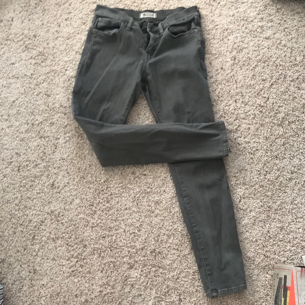 Made well army green skinny jeans